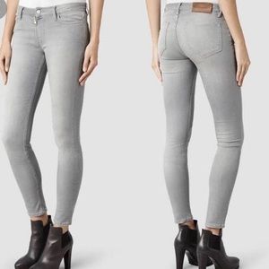 All Saints black/grey Track Ankle Jeans